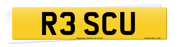 Registration number R3 SCU